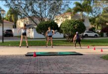 Linda and girls working out Linda and Girls working out